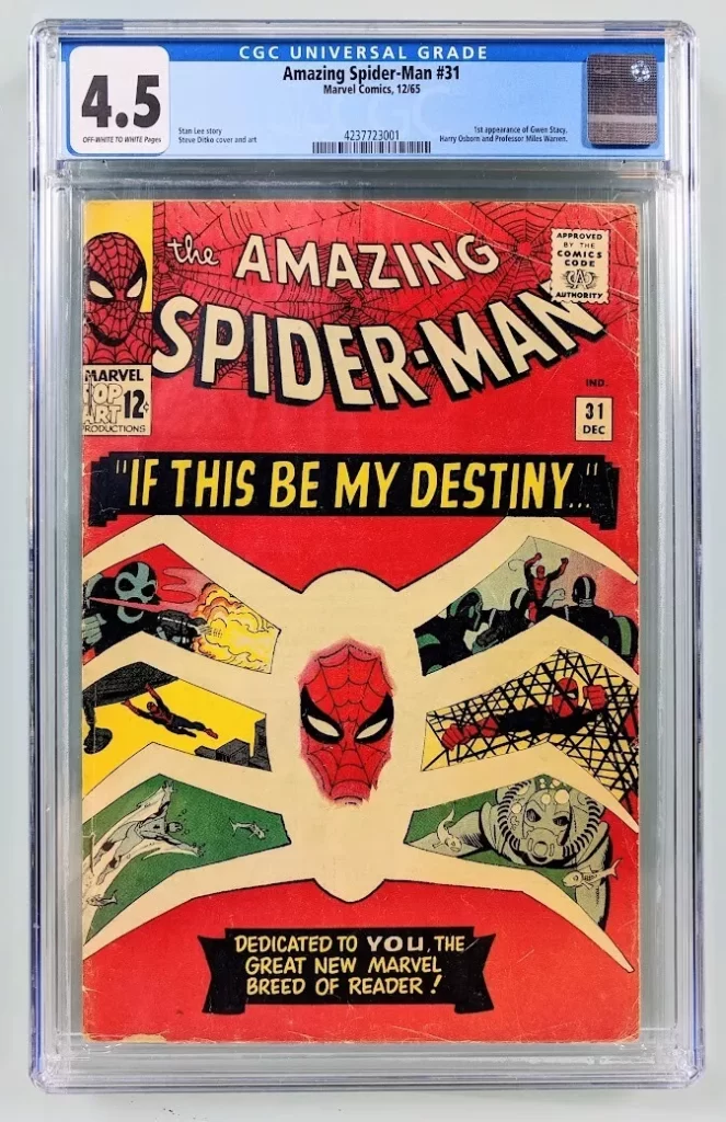 Amazing Spider-Man #31 (1965) CGC 4.5 - 1ST GWEN STACY & 1ST HARRY OSBORN! KEY!