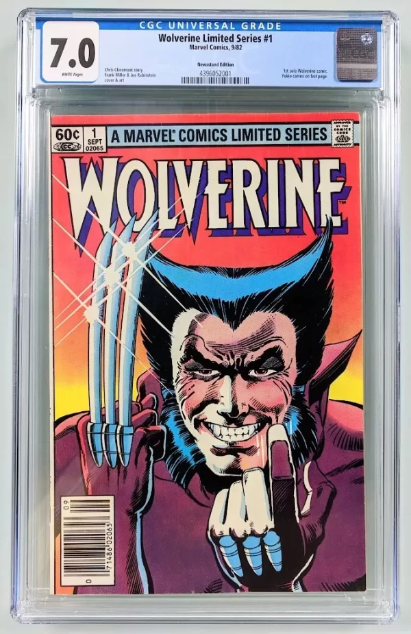 WOLVERINE LIMITED SERIES #1 (1982) CGC 7.0 White Pages! - Marvel - 1st Yukio!